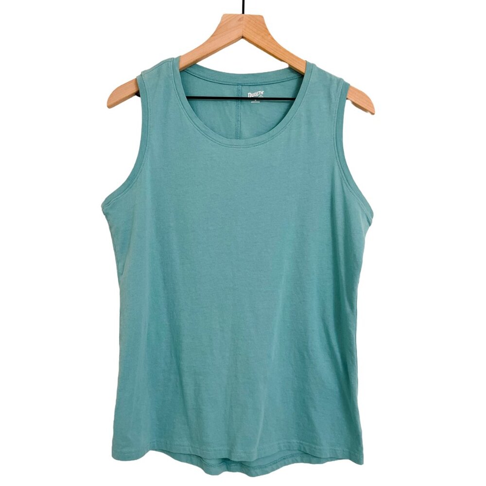 Duluth Trading Longtail Tank Top – Women’s Medium – Soft Teal